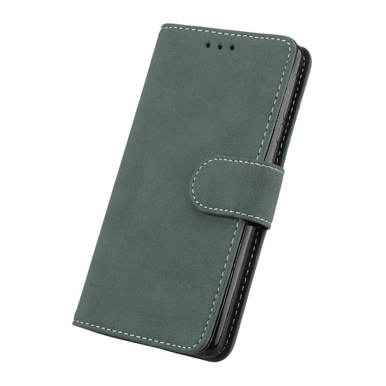 Matte Finish Wallet PU Leather Stand Mobile Phone Case for Nokia 3 - Green-6