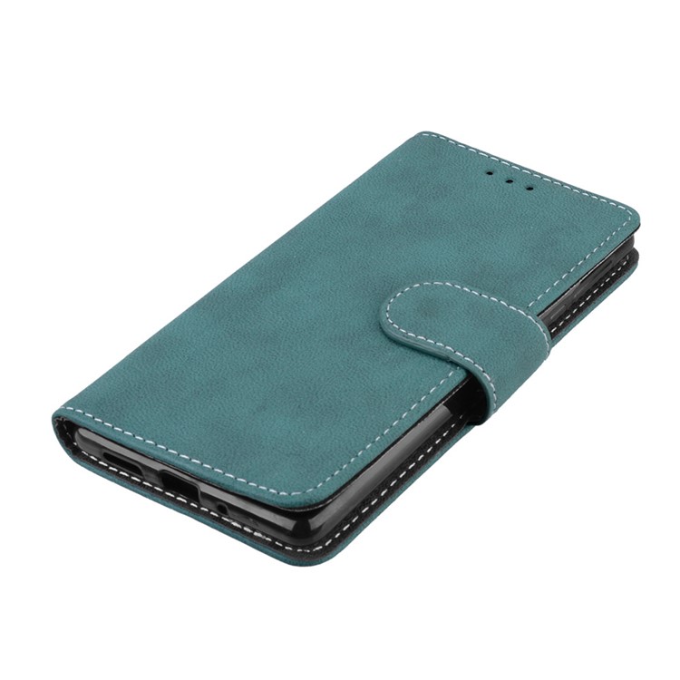 Matte Finish Wallet PU Leather Stand Cell Phone Case for Nokia 3 - Blue-11