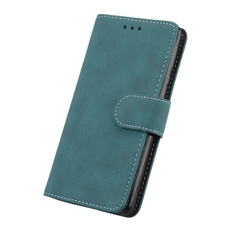 Matte Finish Wallet PU Leather Stand Cell Phone Case for Nokia 3 - Blue-6
