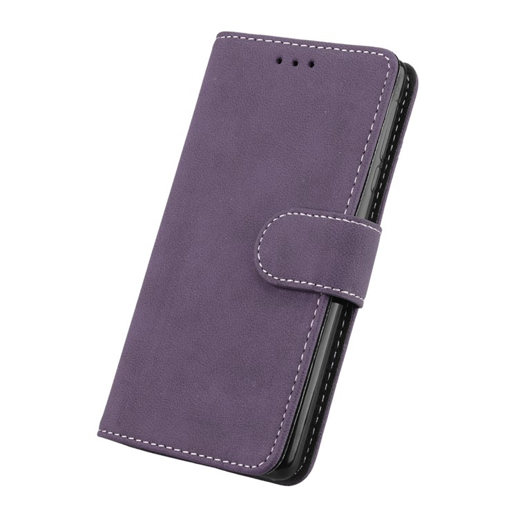 Matte Finish Wallet PU Leather Stand Mobile Phone Cover for Nokia 3 - Purple-6