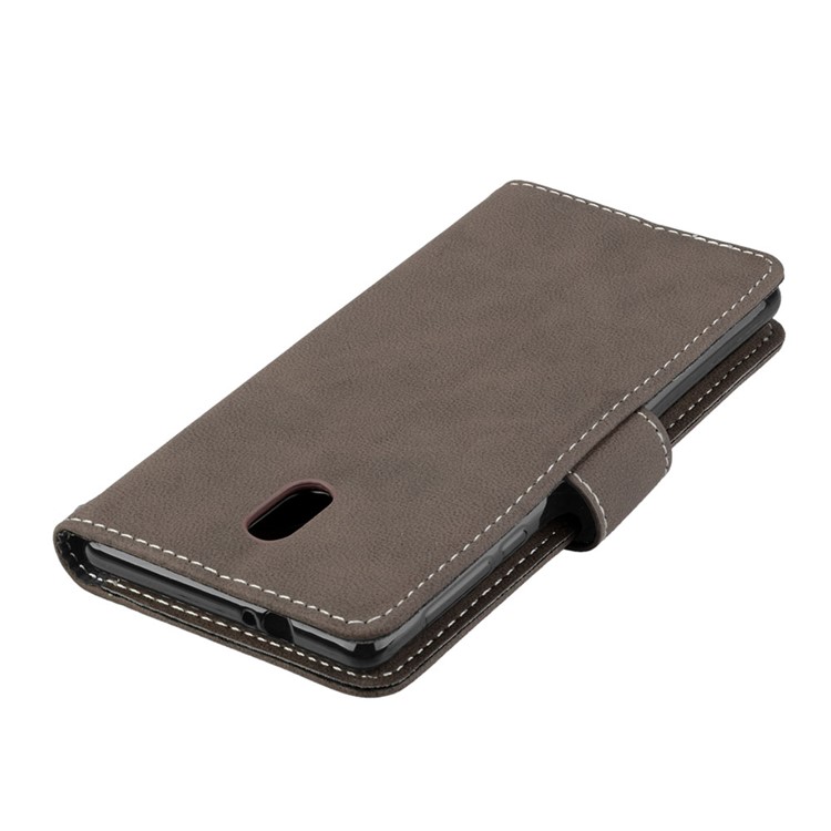 Matte Finish Wallet PU Leather Stand Cell Phone Cover for Nokia 3 - Brown-12