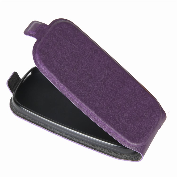 Crazy Horse Skin Leather Vertical Case for Nokia 105 - Purple-4