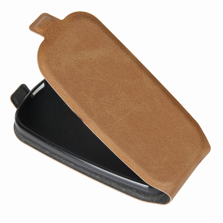 Crazy Horse Vertical Leather Protective Case for Nokia 105 - Brown-7