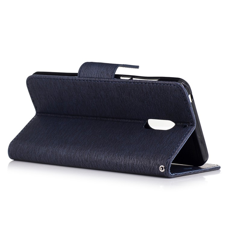 Imprint Bear Pattern Leather Stand Cover with Card Slots for Nokia 6 - Dark Blue-4