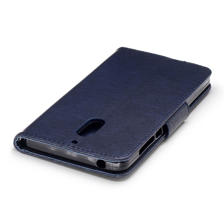 Imprint Bear Pattern Leather Stand Cover with Card Slots for Nokia 6 - Dark Blue-7