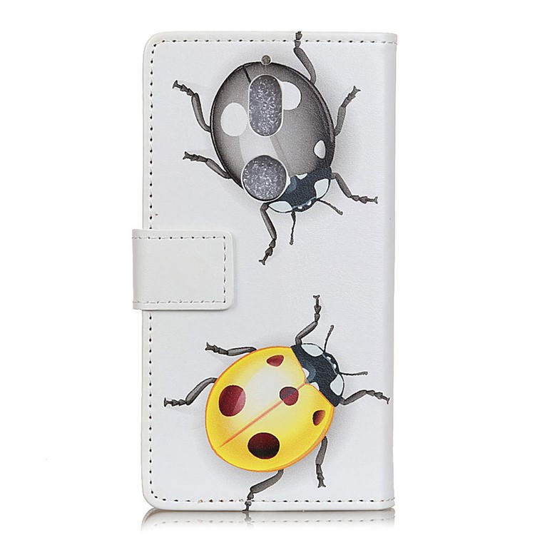 Pattern Printing PU Leather Flip Stand Mobile Phone Case Accessory for Nokia 7 - Colorful Ladybirds-3