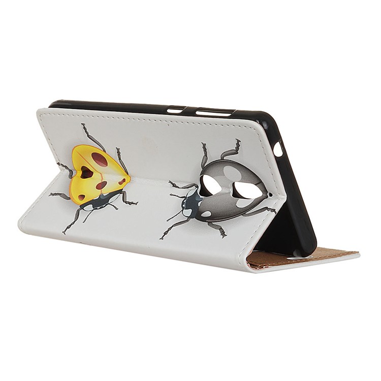 Pattern Printing PU Leather Flip Stand Mobile Phone Case Accessory for Nokia 7 - Colorful Ladybirds-4