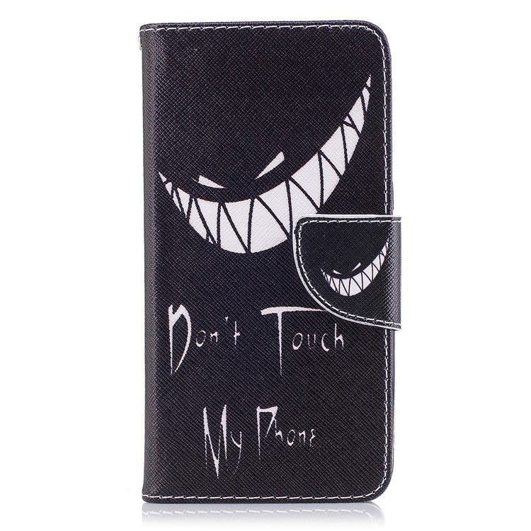 Pattern Printing PU Leather Magnetic Wallet Stand Cover for Nokia 2 - Angry Face-2