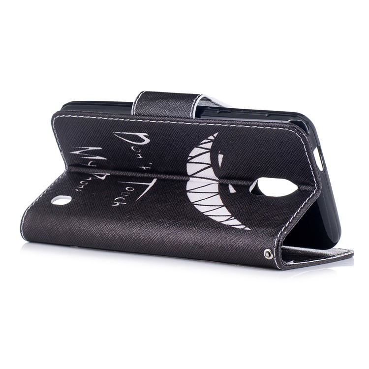 Pattern Printing PU Leather Magnetic Wallet Stand Cover for Nokia 2 - Angry Face-4