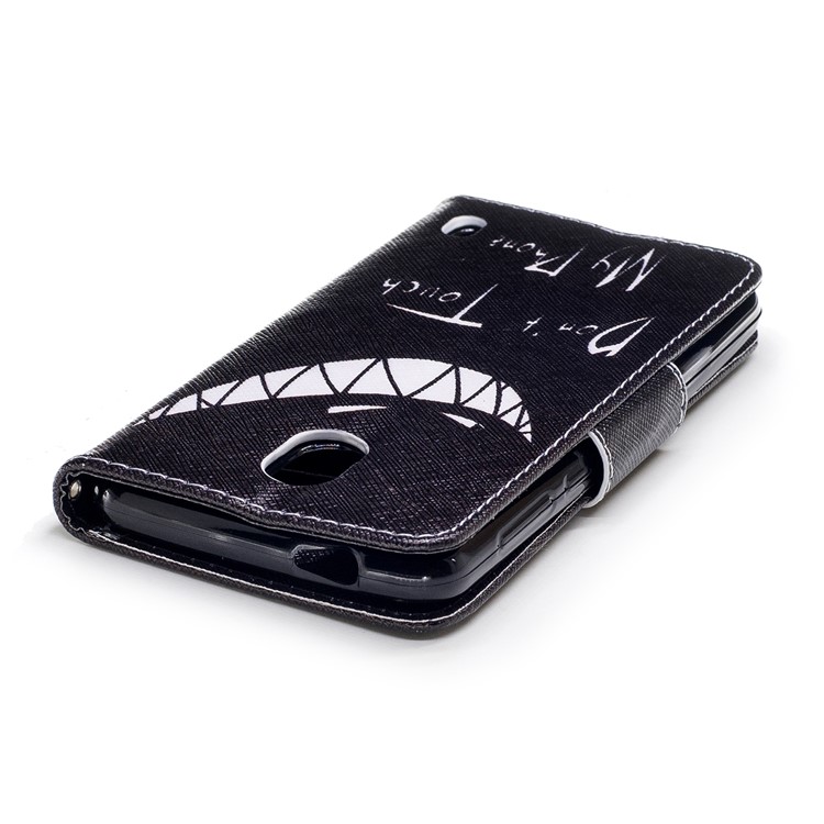 Pattern Printing PU Leather Magnetic Wallet Stand Cover for Nokia 2 - Angry Face-7