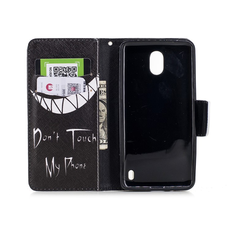 Pattern Printing PU Leather Magnetic Wallet Stand Cover for Nokia 2 - Angry Face-8