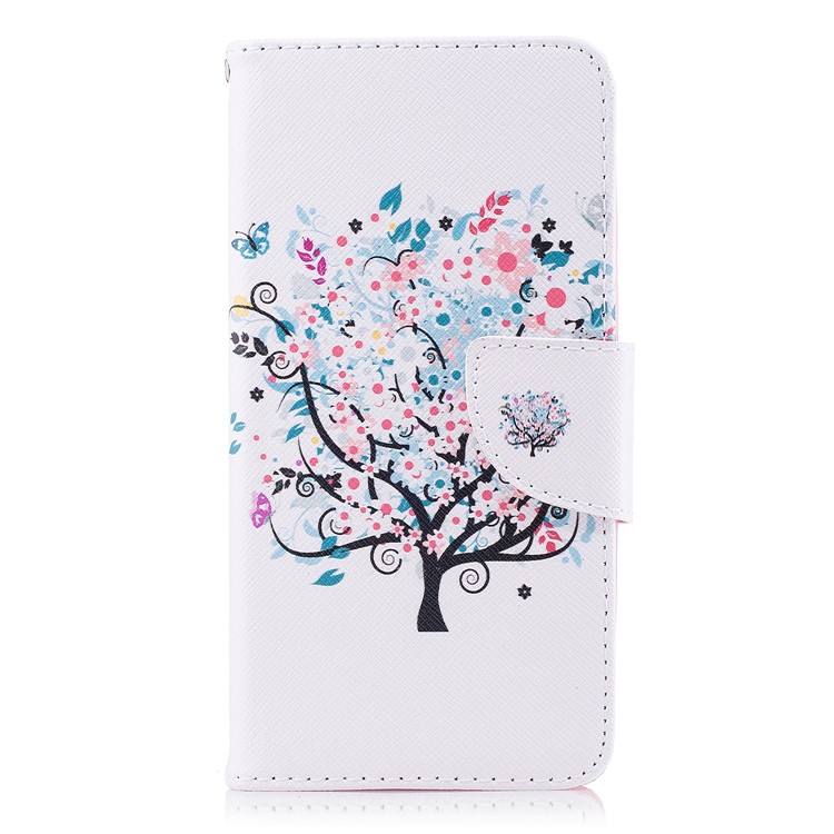 Pattern Printing PU Leather Magnetic Wallet Stand Shell for Nokia 2 - Tree with Daisy-2