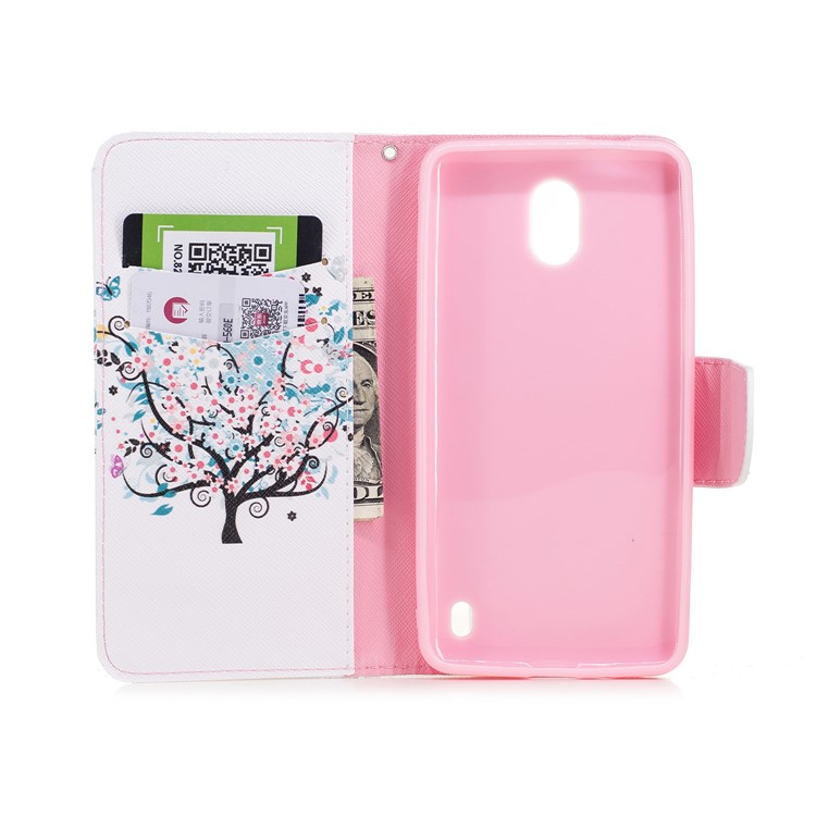 Pattern Printing PU Leather Magnetic Wallet Stand Shell for Nokia 2 - Tree with Daisy-8