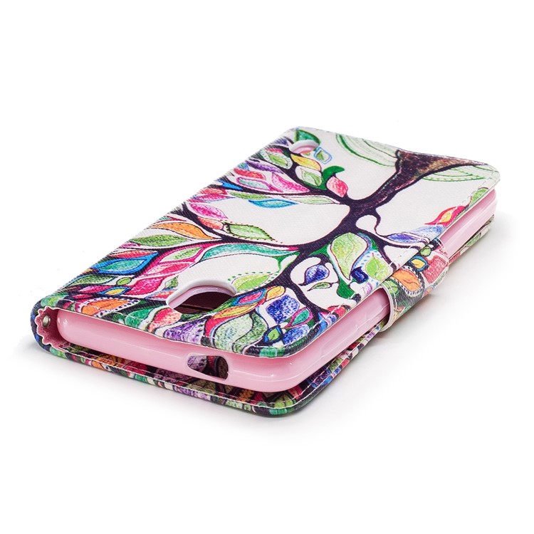 Pattern Printing PU Leather Magnetic Wallet Stand Casing for Nokia 2 - Tree with Colorful Leaves-7