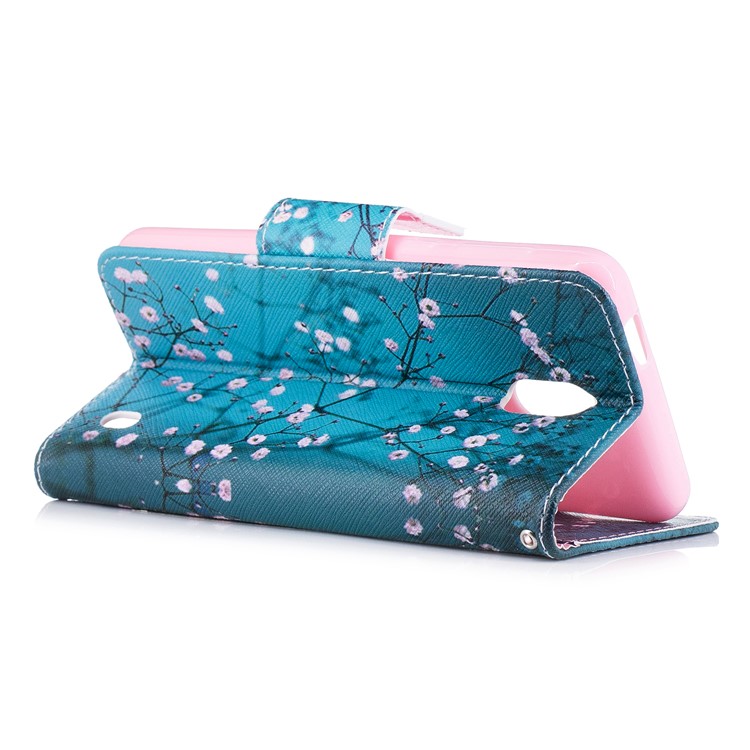 Pattern Printing PU Leather Magnetic Wallet Stand Cell Phone Cover for Nokia 2 - Wintersweet-4