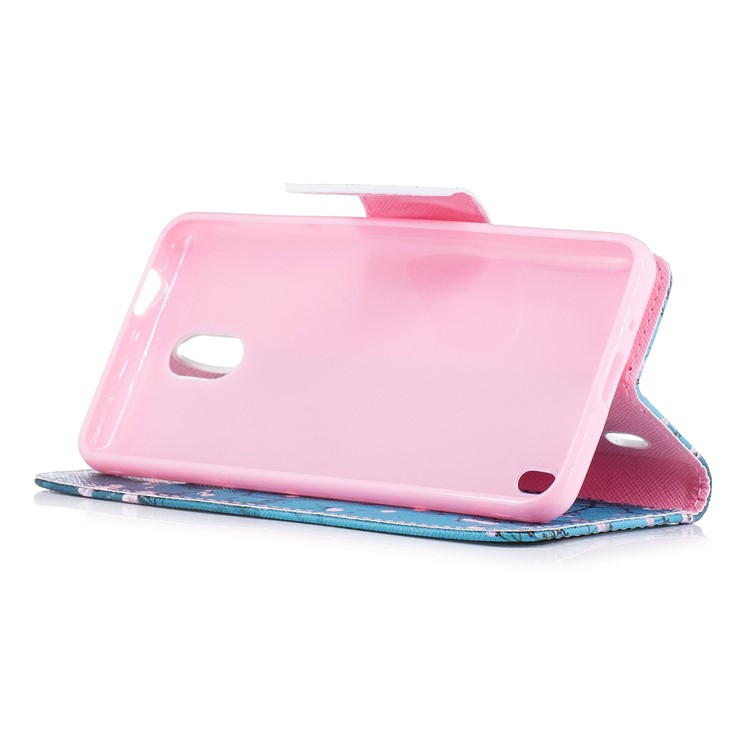 Pattern Printing PU Leather Magnetic Wallet Stand Cell Phone Cover for Nokia 2 - Wintersweet-5