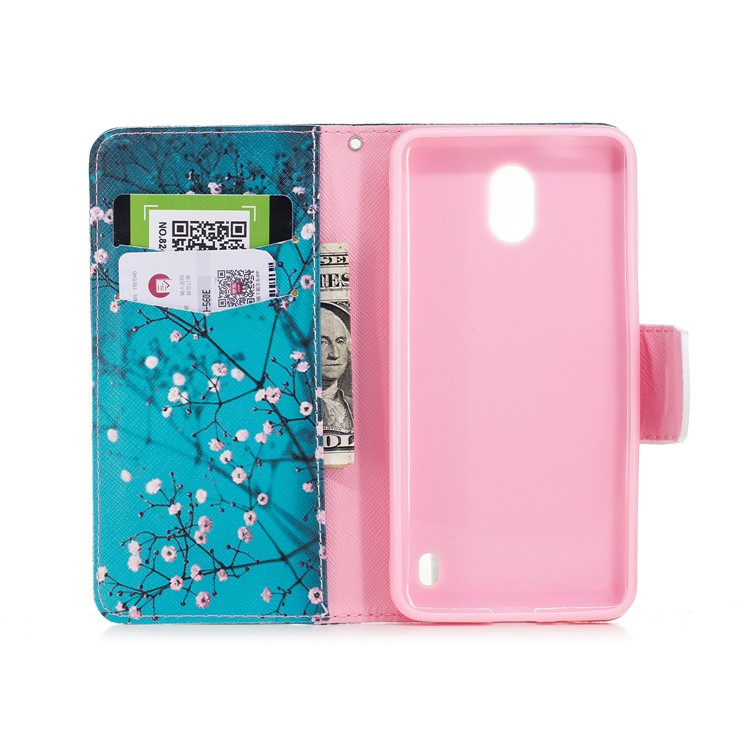 Pattern Printing PU Leather Magnetic Wallet Stand Cell Phone Cover for Nokia 2 - Wintersweet-8
