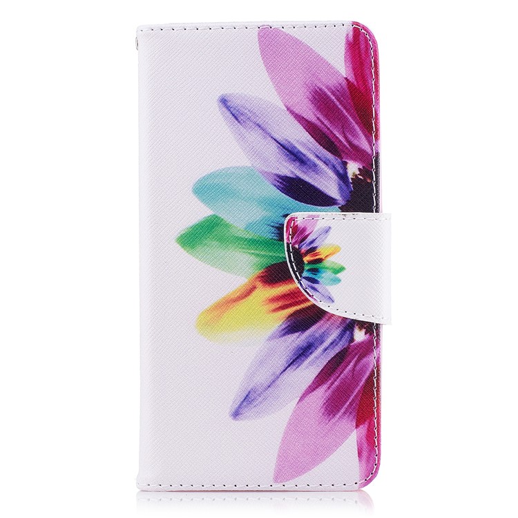 Pattern Printing PU Leather Magnetic Wallet Stand Protective Case for Nokia 2 - Half Sunflower-2