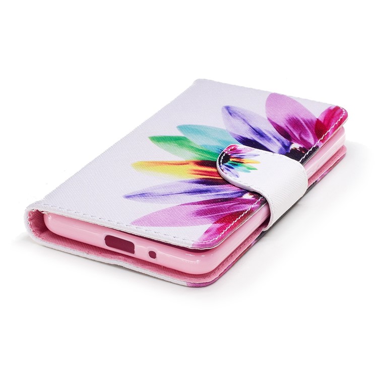Pattern Printing PU Leather Magnetic Wallet Stand Protective Case for Nokia 2 - Half Sunflower-6
