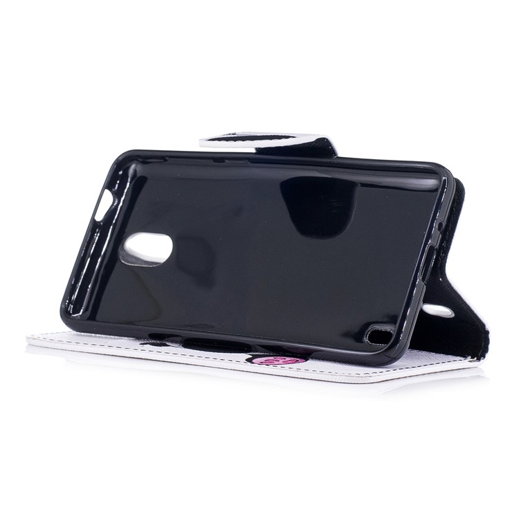 Pattern Printing PU Leather Wallet Stand Phone Case for Nokia 2 - Cute Panda-5