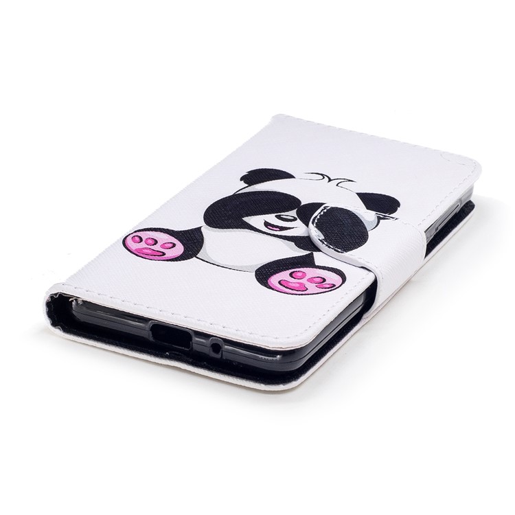 Pattern Printing PU Leather Wallet Stand Phone Case for Nokia 2 - Cute Panda-6