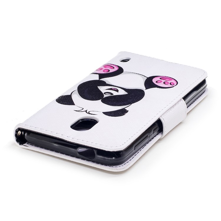 Pattern Printing PU Leather Wallet Stand Phone Case for Nokia 2 - Cute Panda-7