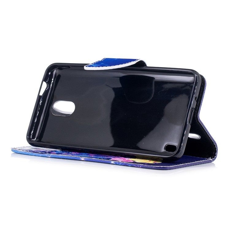 Pattern Printing PU Leather Wallet Stand Phone Shell for Nokia 2 - Crystal Butterflies-5