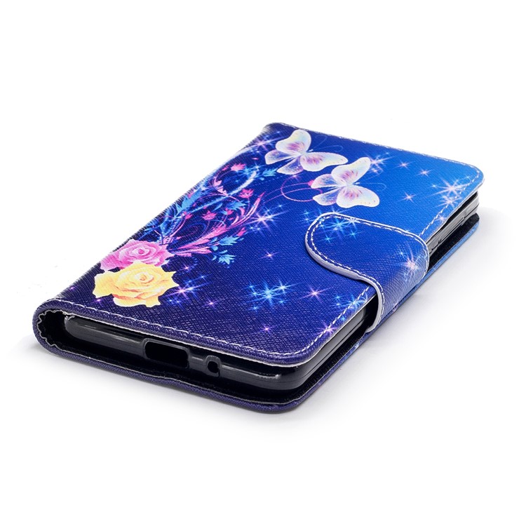 Pattern Printing PU Leather Wallet Stand Phone Shell for Nokia 2 - Crystal Butterflies-6