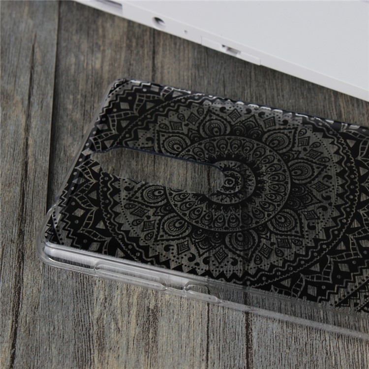 Mandala Pattern PC Back + TPU Frame Hybrid Back Case for Nokia 8 - Black-5