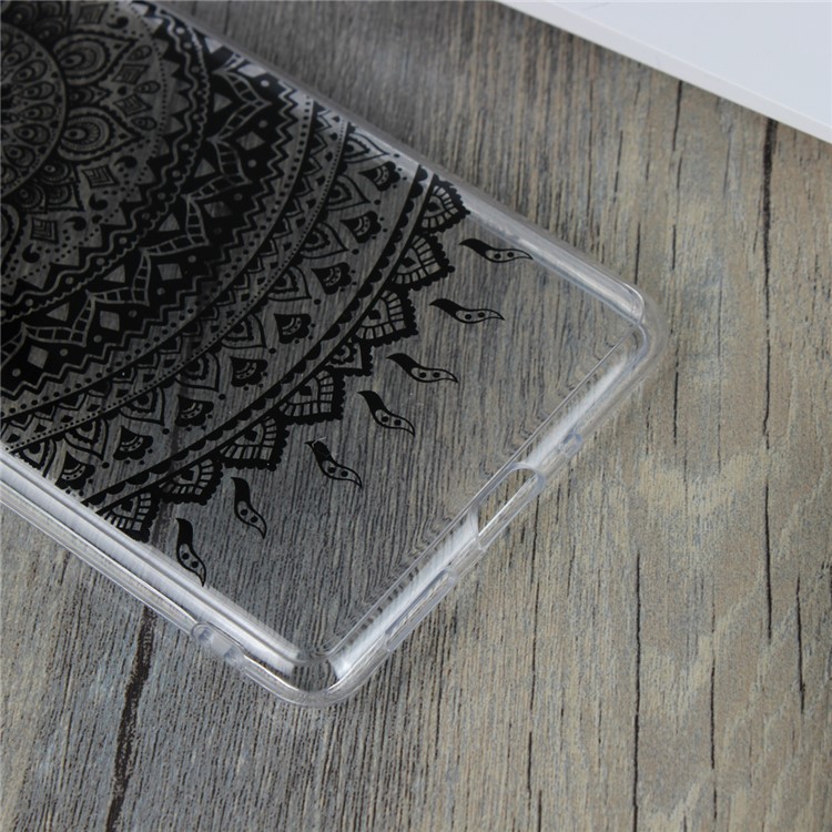 Mandala Pattern PC Back + TPU Frame Hybrid Back Case for Nokia 8 - Black-6