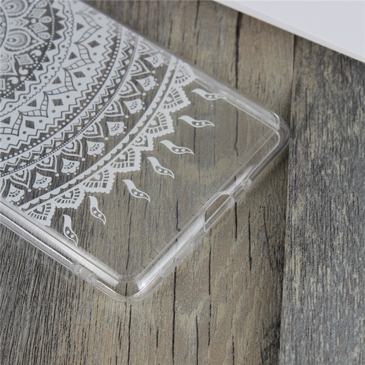 Mandala Pattern PC Back + TPU Frame Hybrid Mobile Phone Cover for Nokia 8 - White-6
