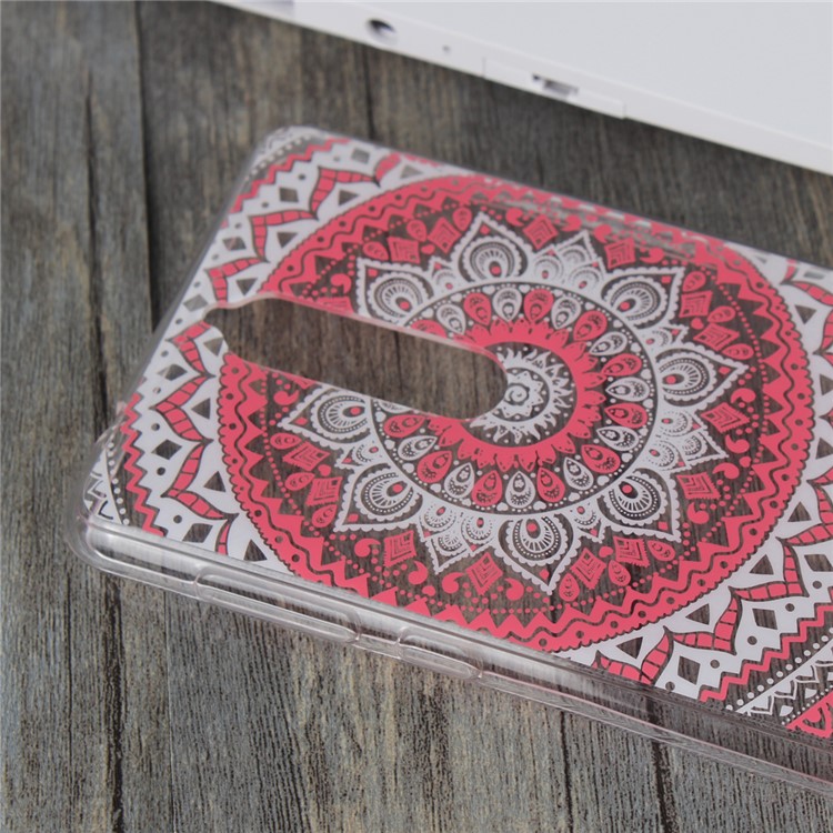 Mandala Pattern PC Back + TPU Frame Hybrid Cell Phone Cover for Nokia 8 - Pink-4