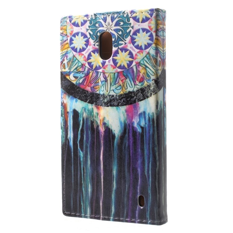 Pattern Printing PU Leather Stand Wallet Phone Shell for Nokia 2 - Dream Catcher-2