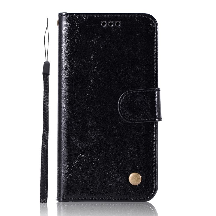 Premium Vintage PU Leather Wallet Protective Case for Nokia 2 - Black-2