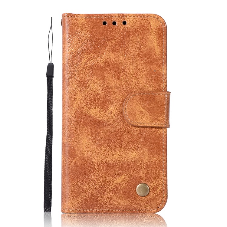 Premium Vintage PU Leather Wallet Protective Casing Cover for Nokia 2 - Brown-2