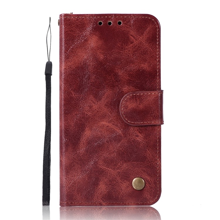 Premium Vintage PU Leather Wallet Protective Shell for Nokia 2 - Wine Red-2