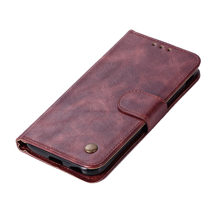 Premium Vintage PU Leather Wallet Protective Shell for Nokia 2 - Wine Red-7
