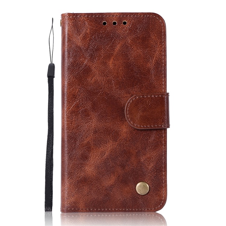 Premium Vintage PU Leather Wallet Mobile Phone Case for Nokia 2 - Coffee-2