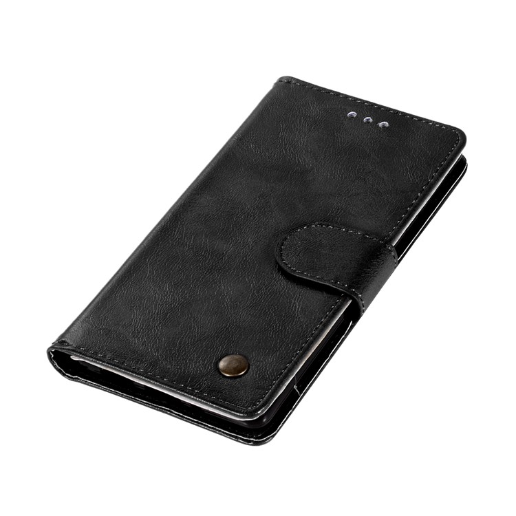 Premium Vintage PU Leather Wallet Stand Case for Nokia 3 - Black-7