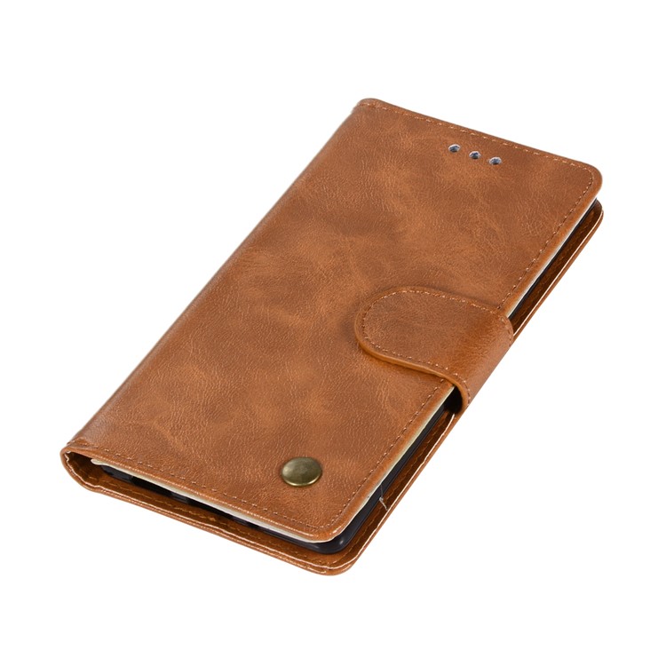 Premium Vintage PU Leather Wallet Stand Casing Cover for Nokia 3 - Brown-7