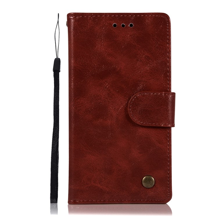 Premium Vintage PU Leather Wallet Stand Shell for Nokia 3 - Wine Red-2