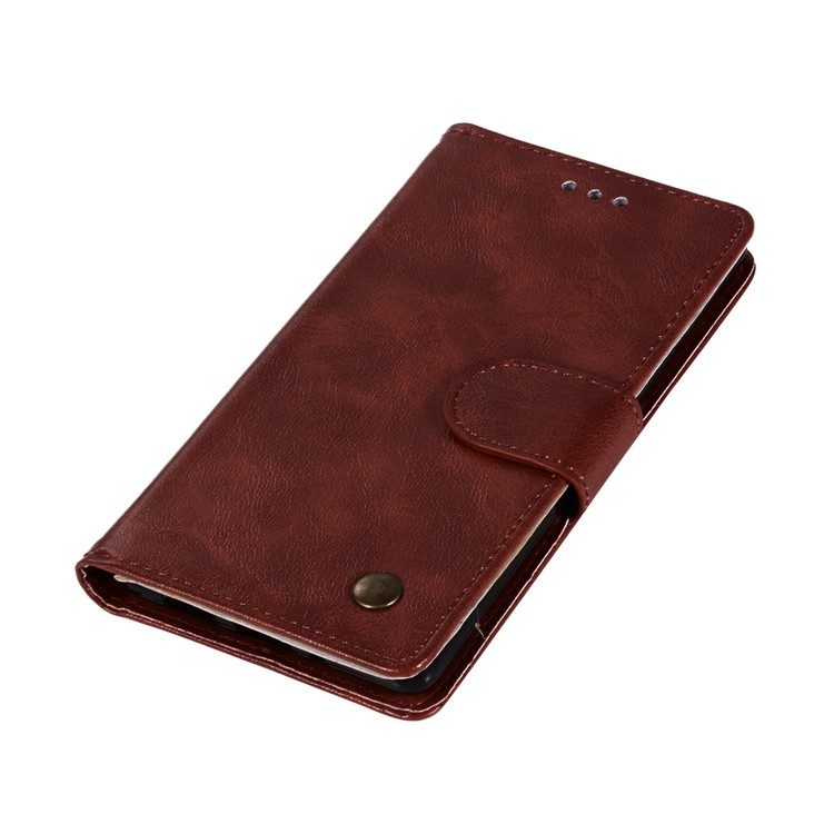 Premium Vintage PU Leather Wallet Stand Shell for Nokia 3 - Wine Red-7