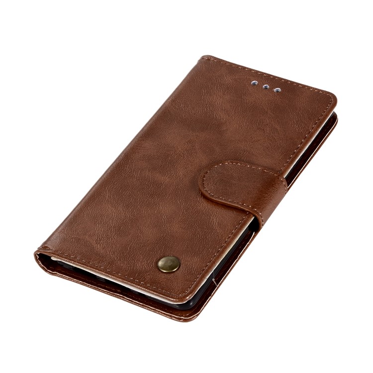 Premium Vintage PU Leather Wallet Stand Casing Shell for Nokia 3 - Coffee-7