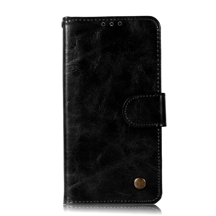 Premium Vintage PU Leather Wallet Case for Nokia 5 - Black-2