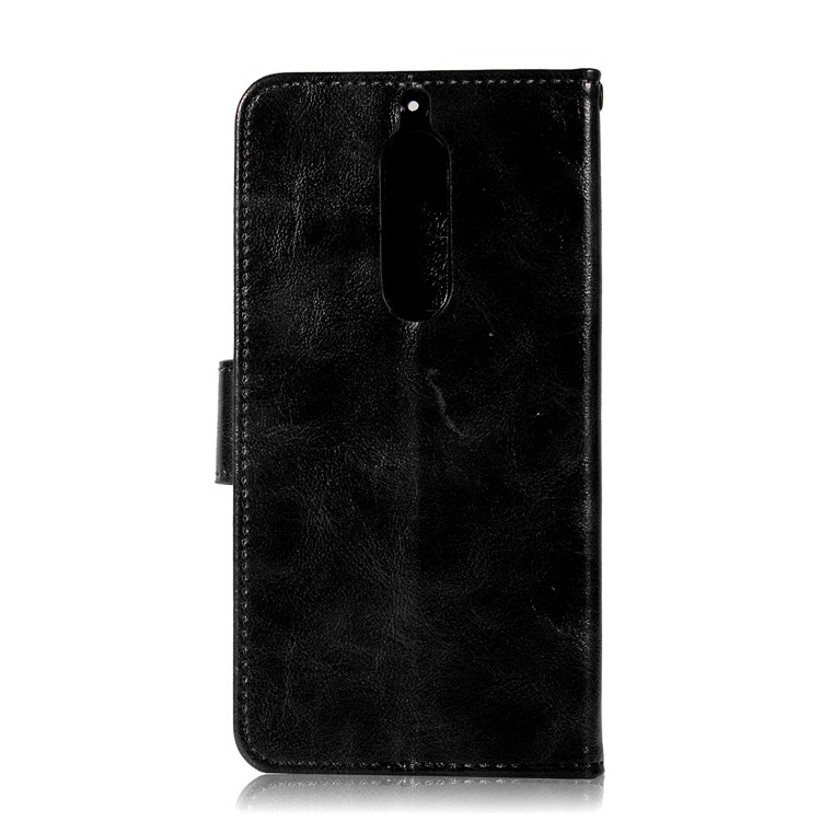 Premium Vintage PU Leather Wallet Case for Nokia 5 - Black-3