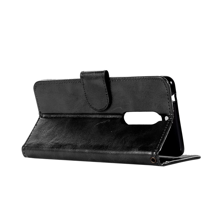 Premium Vintage PU Leather Wallet Case for Nokia 5 - Black-6