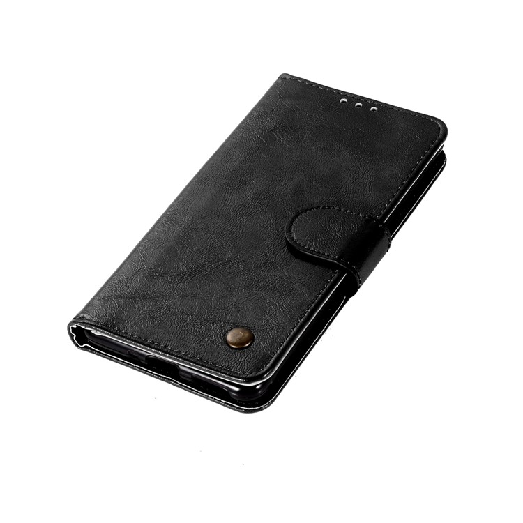 Premium Vintage PU Leather Wallet Case for Nokia 5 - Black-7