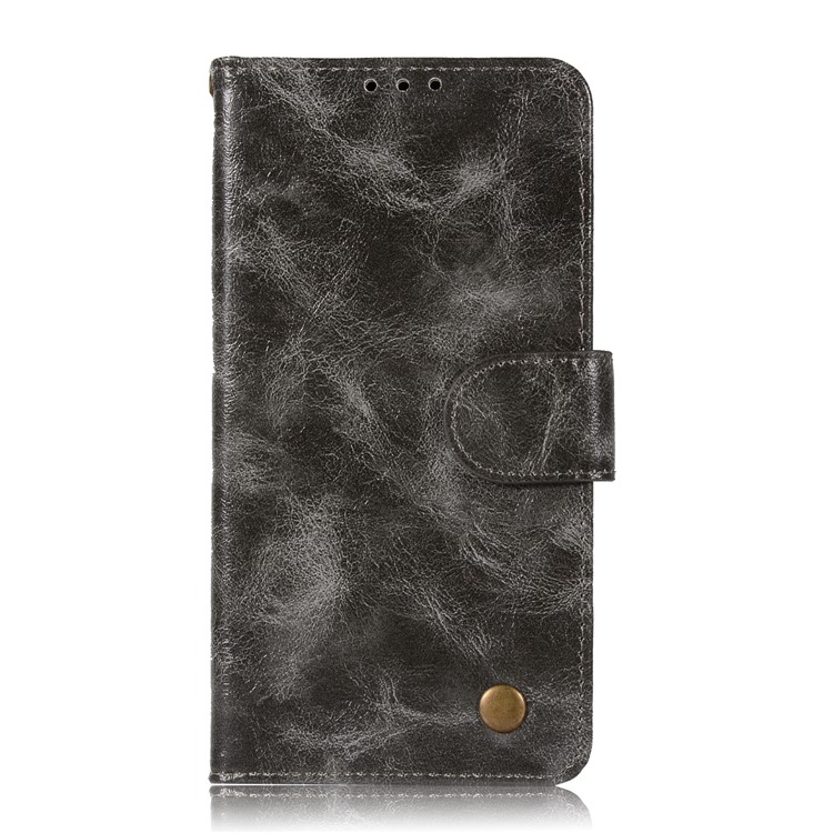 Premium Vintage PU Leather Wallet Cover for Nokia 5 - Grey-2