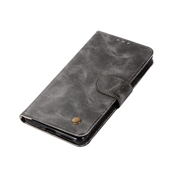 Premium Vintage PU Leather Wallet Cover for Nokia 5 - Grey-7