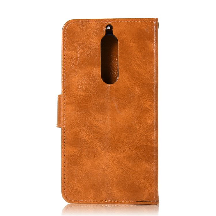 Premium Vintage PU Leather Card Holder Case for Nokia 5 - Brown-3